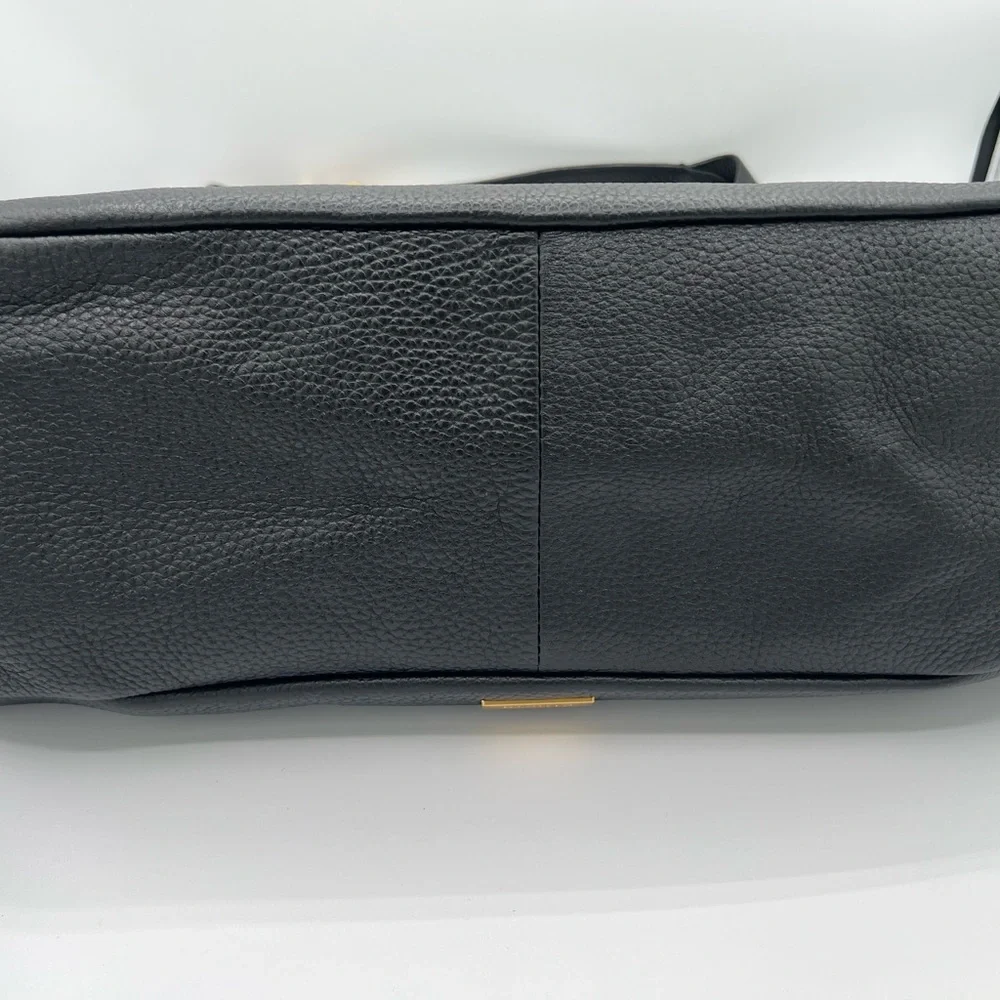 Vince Camuto Black Hobo Bag with Gold Accent